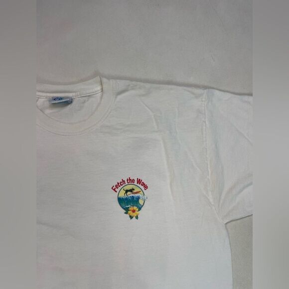 VINTAGE Caribbean Soul Fetch The Wave Dog Surfboards Graphic T-shirt Men XL - Picture 4 of 6